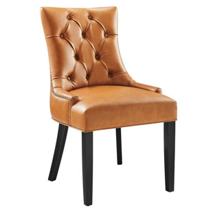 Galewood wood leg upholstered store dining chair